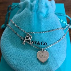 Tiffany & Co. Love heart tag key bracelet